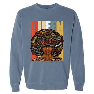 Black History Month Shirts Juneteenth Shirts For Black Queen Garment-Dyed Sweatshirt