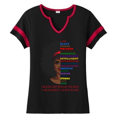 Black History Month Funny Gift Melanin Black Magic Cute Gift Ladies Halftime Notch Neck Tee