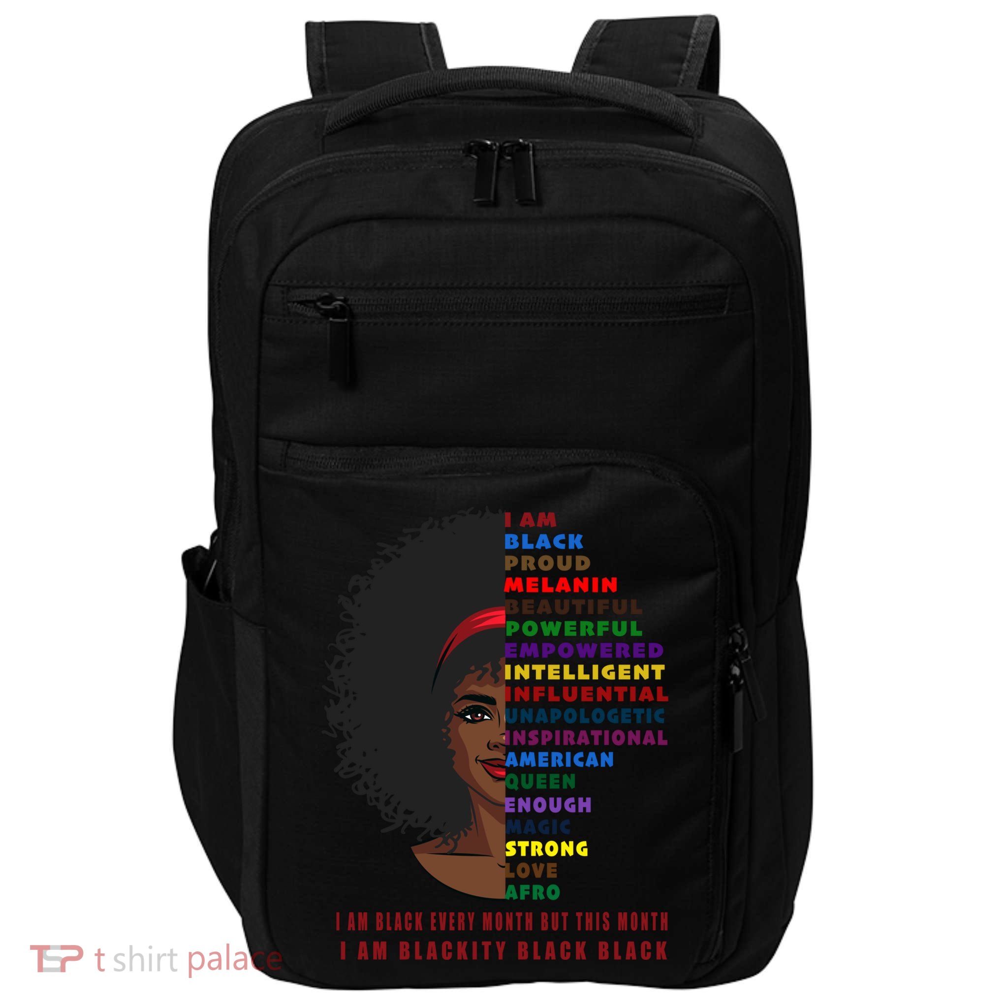 Black History Month Funny Gift Melanin Black Magic Cute Gift Impact Tech Backpack