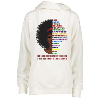 Black History Month Funny Gift Melanin Black Magic Cute Gift Womens Funnel Neck Pullover Hood