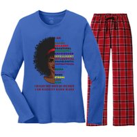 Black History Month Funny Gift Melanin Black Magic Cute Gift Women's Long Sleeve Flannel Pajama Set 