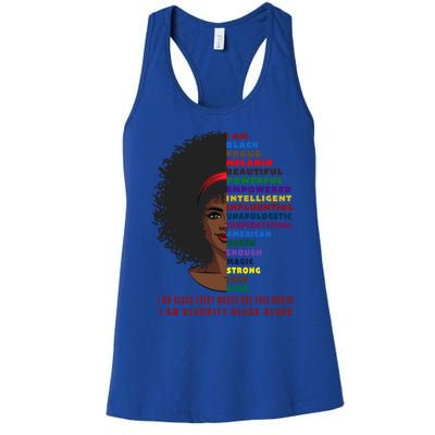 Black History Month Funny Gift Melanin Black Magic Cute Gift Women's Racerback Tank