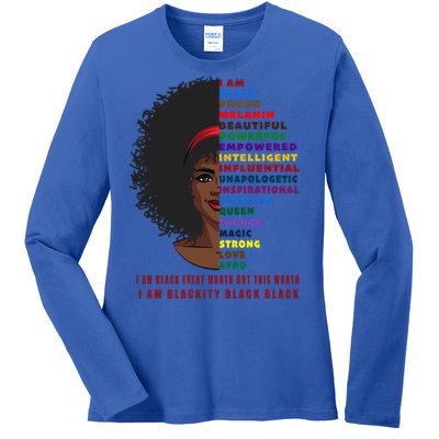 Black History Month Funny Gift Melanin Black Magic Cute Gift Ladies Long Sleeve Shirt