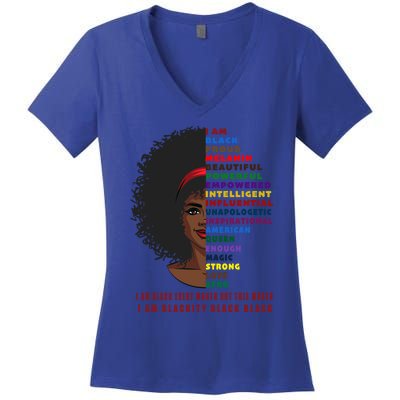 Black History Month Funny Gift Melanin Black Magic Cute Gift Women's V-Neck T-Shirt