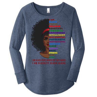 Black History Month Funny Gift Melanin Black Magic Cute Gift Women's Perfect Tri Tunic Long Sleeve Shirt