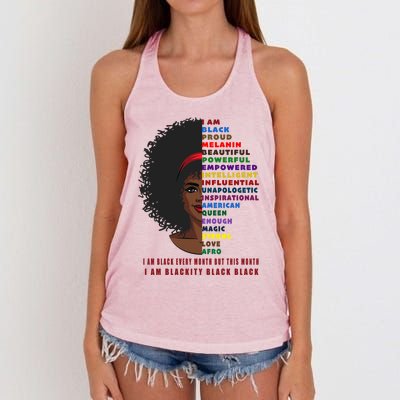 Black History Month Funny Gift Melanin Black Magic Cute Gift Women's Knotted Racerback Tank