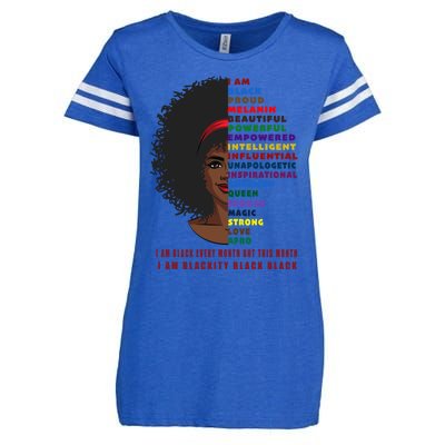 Black History Month Funny Gift Melanin Black Magic Cute Gift Enza Ladies Jersey Football T-Shirt