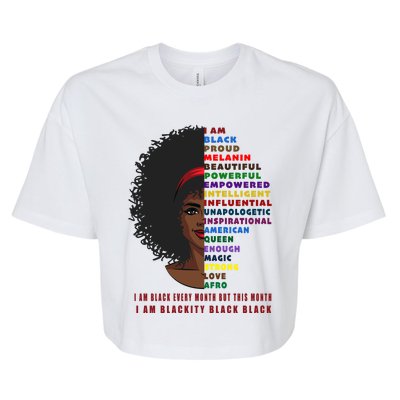 Black History Month Funny Gift Melanin Black Magic Cute Gift Bella+Canvas Jersey Crop Tee