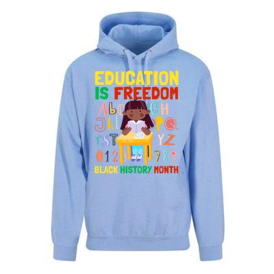 Black History Month Funny Gift Education Is Freedom Funny Gift Unisex Surf Hoodie