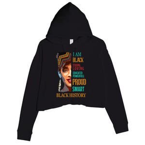 Black History Month Funny Gift Crop Fleece Hoodie