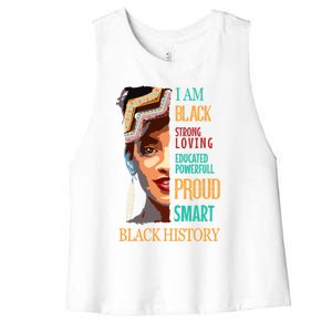 Black History Month Funny Gift Women's Racerback Cropped Tank