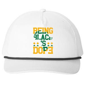 Black History Month Being Black Is Dope Gift Snapback Five-Panel Rope Hat