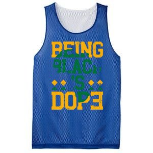 Black History Month Being Black Is Dope Gift Mesh Reversible Basketball Jersey Tank