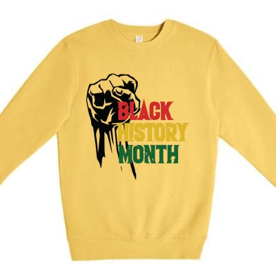 Black History Month Fist All Year Premium Crewneck Sweatshirt