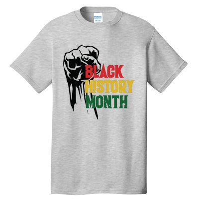 Black History Month Fist All Year Tall T-Shirt