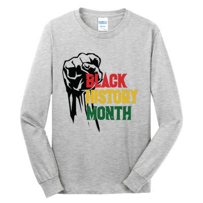 Black History Month Fist All Year Tall Long Sleeve T-Shirt