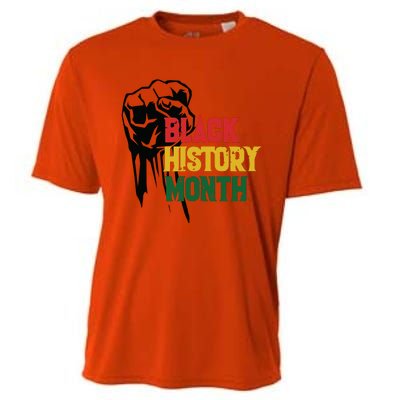 Black History Month Fist All Year Cooling Performance Crew T-Shirt