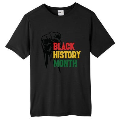 Black History Month Fist All Year Tall Fusion ChromaSoft Performance T-Shirt