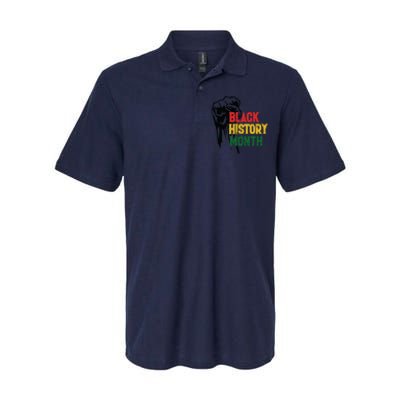 Black History Month Fist All Year Softstyle Adult Sport Polo