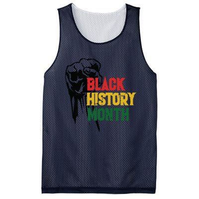 Black History Month Fist All Year Mesh Reversible Basketball Jersey Tank