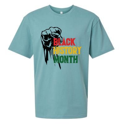 Black History Month Fist All Year Sueded Cloud Jersey T-Shirt