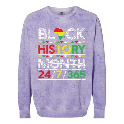 Black History Month 247365 African Melanin Black Colorblast Crewneck Sweatshirt