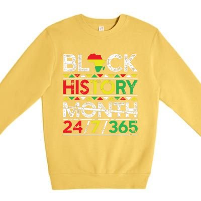 Black History Month 247365 African Melanin Black Premium Crewneck Sweatshirt