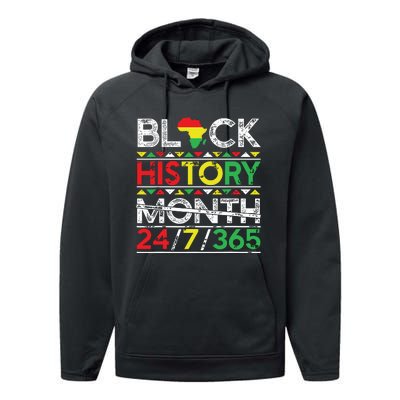 Black History Month 247365 African Melanin Black Performance Fleece Hoodie