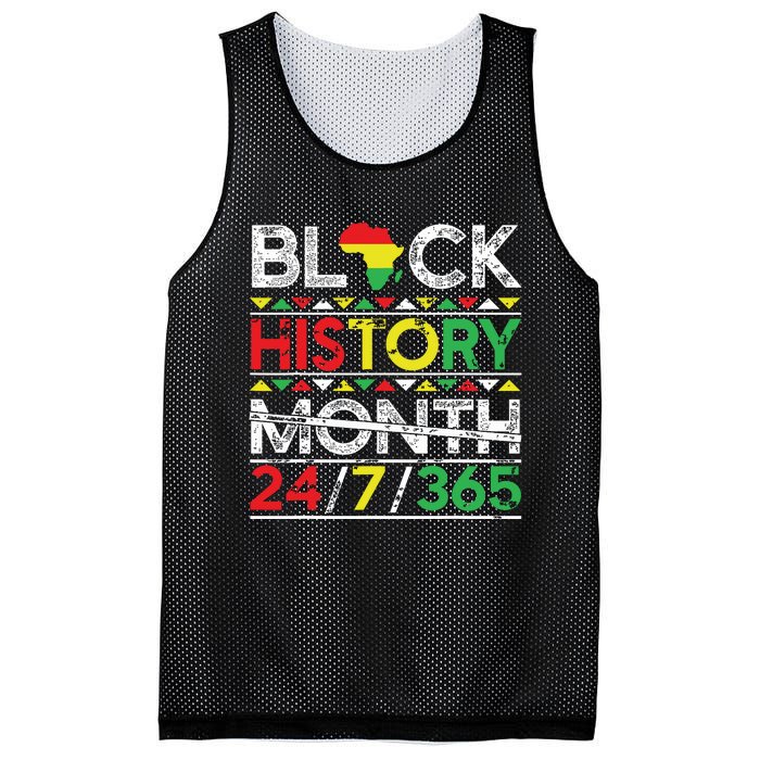 Black History Month 247365 African Melanin Black Mesh Reversible Basketball Jersey Tank