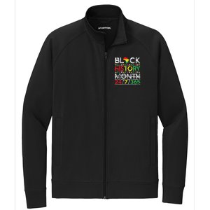 Black History Month 247365 African Melanin Black Stretch Full-Zip Cadet Jacket