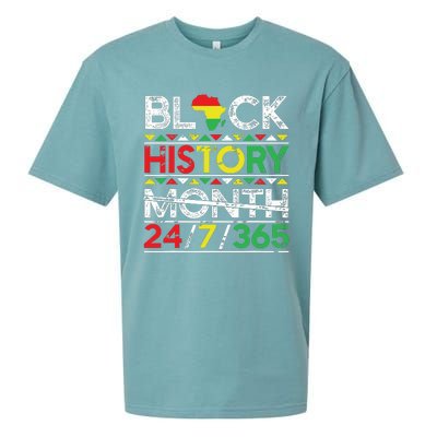 Black History Month 247365 African Melanin Black Sueded Cloud Jersey T-Shirt