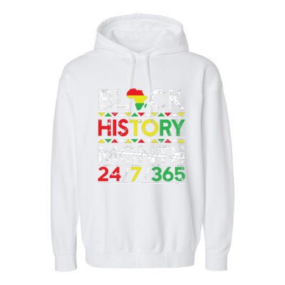 Black History Month 247365 African Melanin Black Garment-Dyed Fleece Hoodie