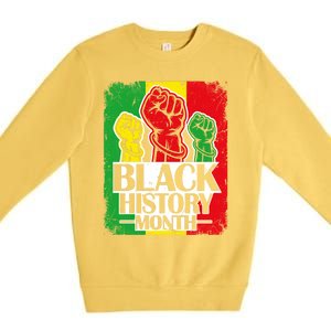 Black History Month Melanin Blm African Freedom Juneteenth Cute Gift Premium Crewneck Sweatshirt