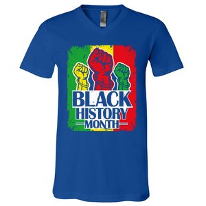 Black History Month Melanin Blm African Freedom Juneteenth Cute Gift V-Neck T-Shirt