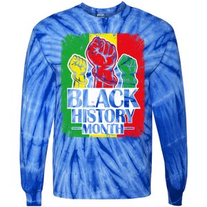 Black History Month Melanin Blm African Freedom Juneteenth Cute Gift Tie-Dye Long Sleeve Shirt