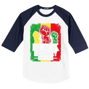 Black History Month Melanin Blm African Freedom Juneteenth Cute Gift Baseball Sleeve Shirt