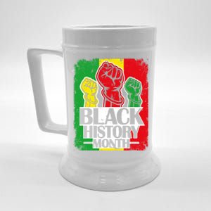 Black History Month Melanin Blm African Freedom Juneteenth Cute Gift Beer Stein