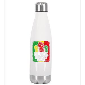 Black History Month Melanin Blm African Freedom Juneteenth Cute Gift Stainless Steel Insulated Water Bottle