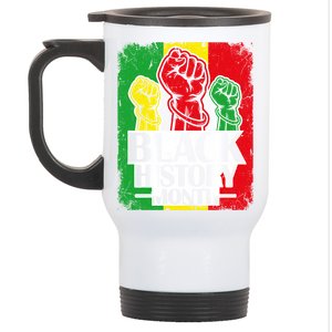 Black History Month Melanin Blm African Freedom Juneteenth Cute Gift Stainless Steel Travel Mug