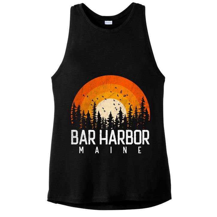 Bar Harbor Maine Me Great Gift Retro Vintage 70s 80s 90s Gift Ladies PosiCharge Tri-Blend Wicking Tank
