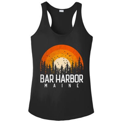 Bar Harbor Maine Me Great Gift Retro Vintage 70s 80s 90s Gift Ladies PosiCharge Competitor Racerback Tank