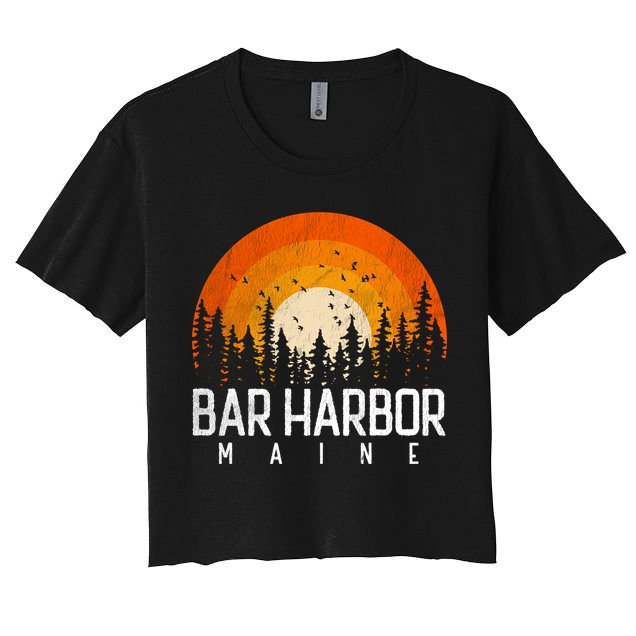 Bar Harbor Maine Me Great Gift Retro Vintage 70s 80s 90s Gift Crop Top