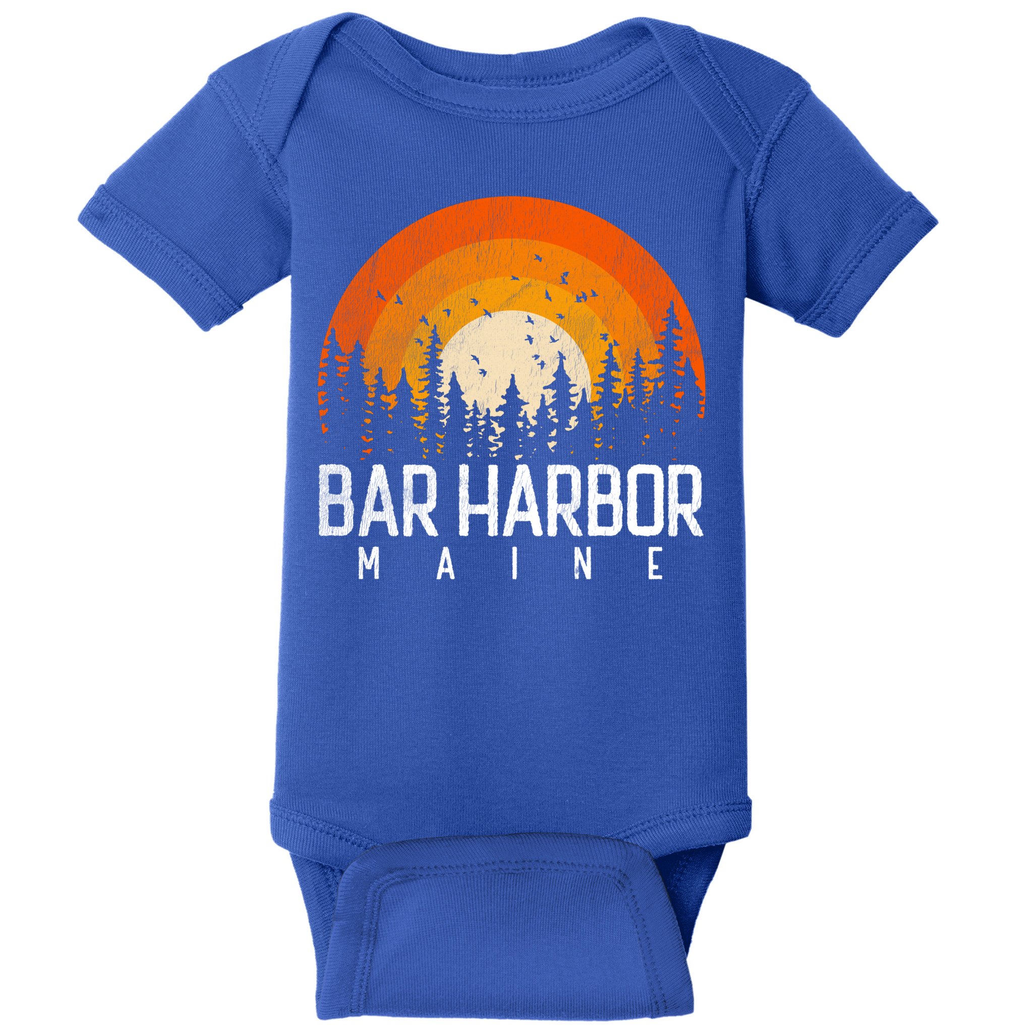 Bar Harbor Maine Me Great Gift Retro Vintage 70s 80s 90s Gift Baby Bodysuit