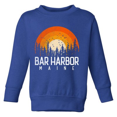 Bar Harbor Maine Me Great Gift Retro Vintage 70s 80s 90s Gift Toddler Sweatshirt