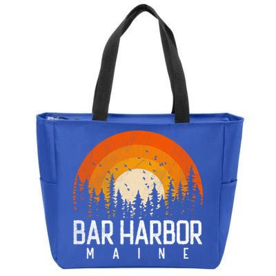 Bar Harbor Maine Me Great Gift Retro Vintage 70s 80s 90s Gift Zip Tote Bag