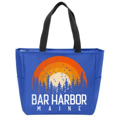 Bar Harbor Maine Me Great Gift Retro Vintage 70s 80s 90s Gift Zip Tote Bag