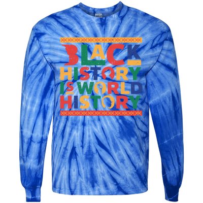 Black History Month Vintage African American Heritage Gift Meaningful Gift Tie-Dye Long Sleeve Shirt