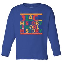 Black History Month Vintage African American Heritage Gift Meaningful Gift Toddler Long Sleeve Shirt