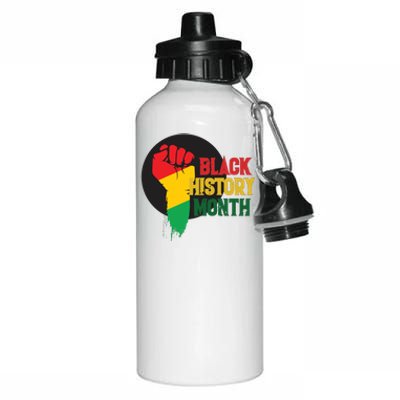 Black History Month Fist Aluminum Water Bottle