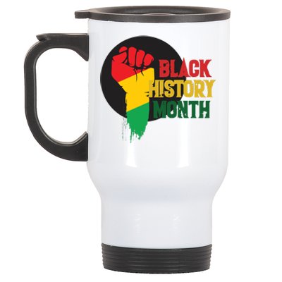 Black History Month Fist Stainless Steel Travel Mug